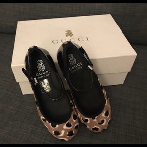 Baby gucci girl leopard flat